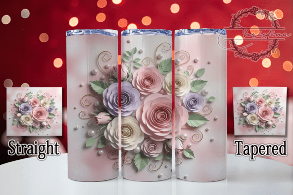 3D Elegant Rose Floral Tumbler: A Digital Design for Creators