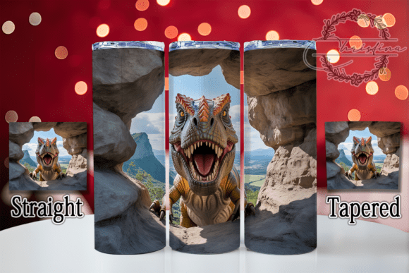 3D Funny Dinosaur Jurassic Tumbler: A Playful Design Asset