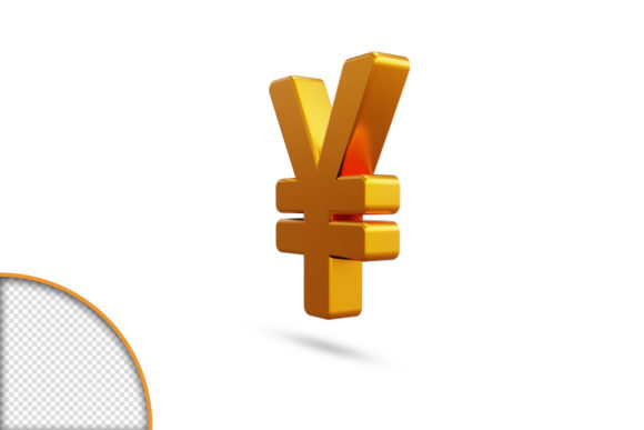 3D Icon Yen: A Gold Currency Symbol for Premium Designs