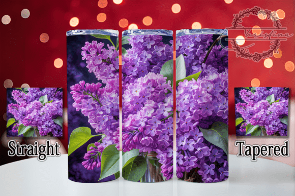 3D Lilac Floral Tumbler: A Vibrant Digital Design