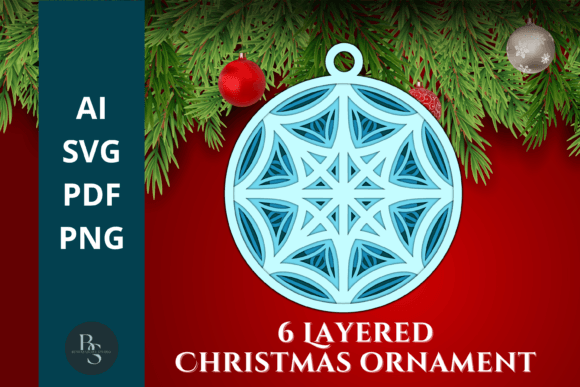 Christmas Ornament 3d Layered SVG for DIY Decor