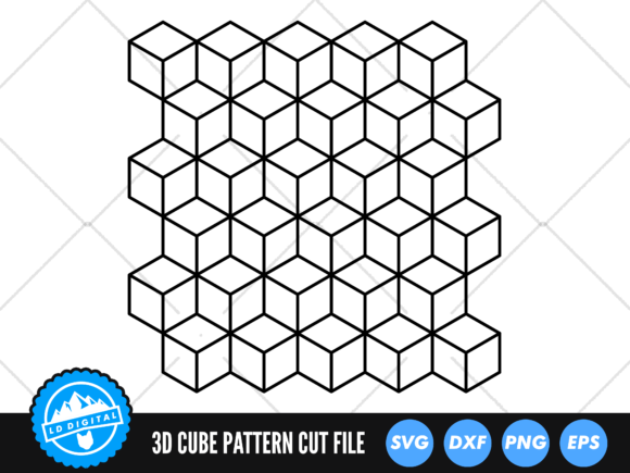 Cube Pattern SVG | 3D Cube Pattern