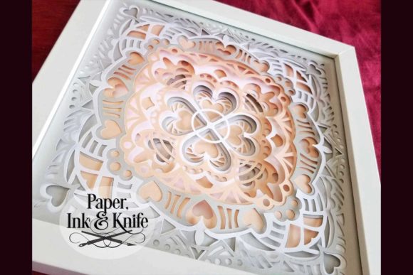 Hearts Mandala 3D Shadowbox Template: A Creative Wall Art Project