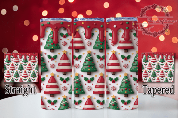 Playful 3D Puffy Christmas Tumbler: Festive Design Files