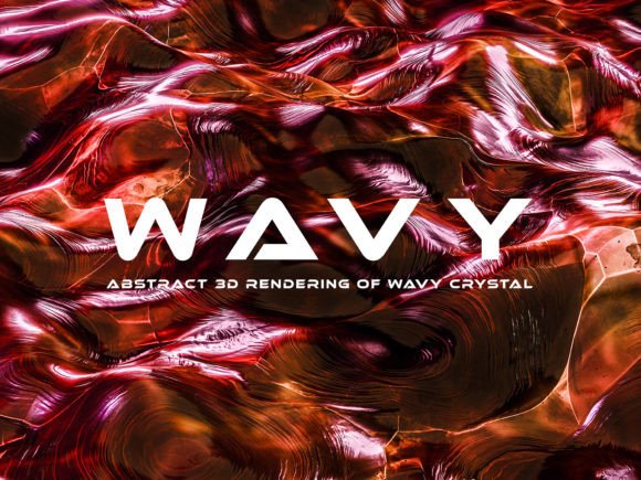 Red Wavy Crystal 3D Background for Modern Design