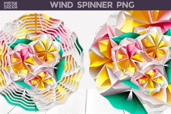 Tropical Flowers 3D Wind Spinner for Summer Projects